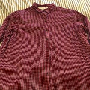 Old Navy pink and Black button down XXL